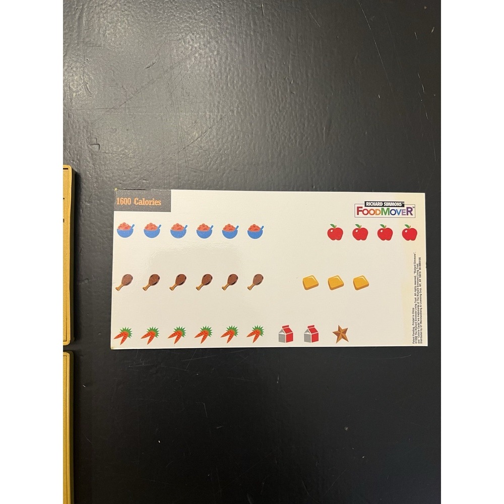 Richard Simmons Food Mover Gold 1400 & 1600 Calories 1998 Vintage Food Tracker - Picture 5 of 12